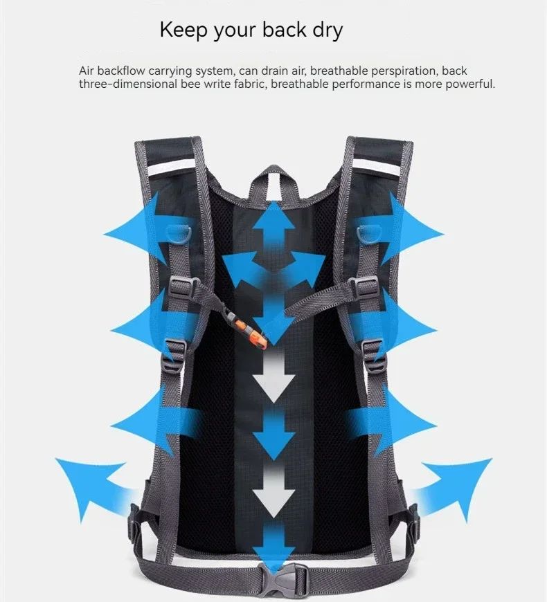 Mochila de Corrida Off-road Poliéster Mochila Ciclismo Maratona Mochila Esportiva para Caminhada e Montanhismo ao ar Livre