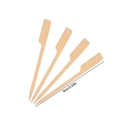 9CM/12CM 100 PCS Bamboo Skewer Meat Skewer Disposable Barbecue Bamboo Skewer Spicy Hot Pot Skewer Fruit Skewer Fork