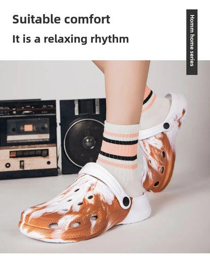 Summer Couple Clog Shoes Fashion Sandals Waterproof Slippers Men Shoes Outdoor Soft Sole Shoes Clogs EVA Beach Home Slipper