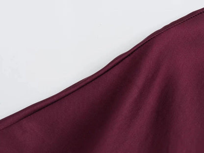 TRAFSHE Midi Satin Dress Woman Long Dresses For Women Chic And Elegant Evening D