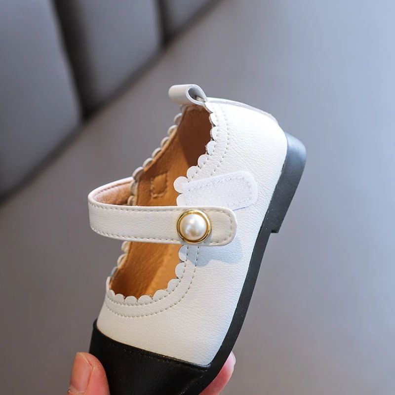 Classic Girls Fashion Princess Shoes New Patchwork Toddler Casual Shoes Spring Autumn Children Versatile Kids Walking Flat Shoes