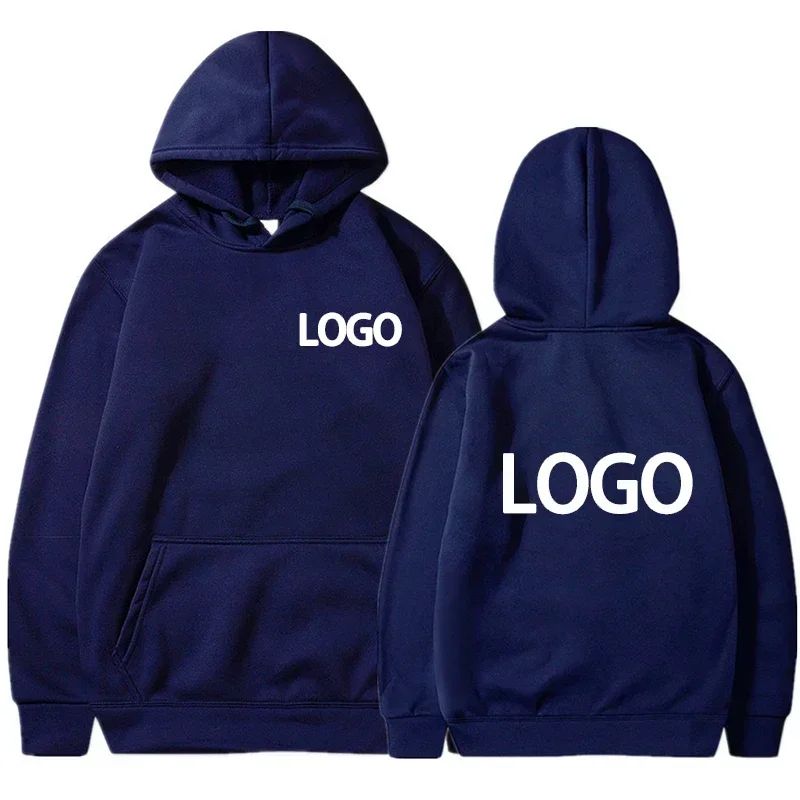 Customized Pullover Hoodie Unisex Poly-Cotton Blend Loose Casual Wear For Team Bulk Order Club Events