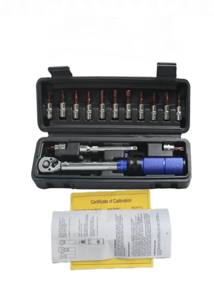 TINSOL Chave Dinamométrica para Bicicleta, Conjunto de 15 Peças, 1/4", 2-24Nm, Chave Allen Direção Dupla, Ferramenta Tipo Soquete Predefinido, Chave de Boca para Reparo Profissional