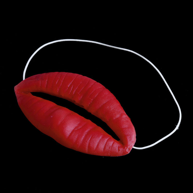 Props Jokes Sausage Red Lips Thick Halloween Funny Horror Latex Mask F1FB