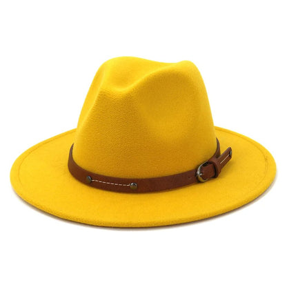 Fedoras Winter Hat For Women 59-61CM Men Panama Felted Jazz Hats New Trilby Church Cap sombreros de mujer