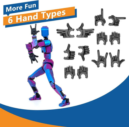 3D Printed Movable Shapeshift Robot Action Figuras 3rd Generation Lucky 13 Figure Toys Dummy DIY Mannequin Decompression Toys