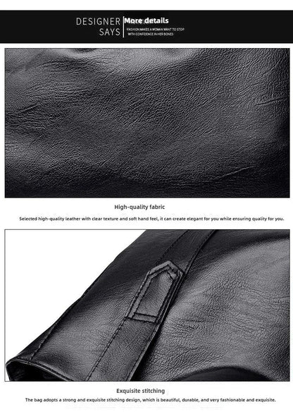 Female Big Soft Leather Satchel Bag Classic Solid Color Simple Casual Large Capacity Tote Single Shoulder Bag Purses and Handbag