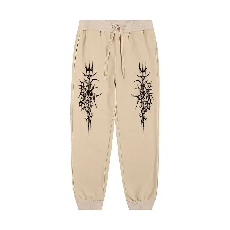 Calça Esportiva Masculina Estampada de Cintura Calça Casual de Rua Esportiva Adequada para Esportes ao Ar Livre e Lazer Calça de Corrida Pura