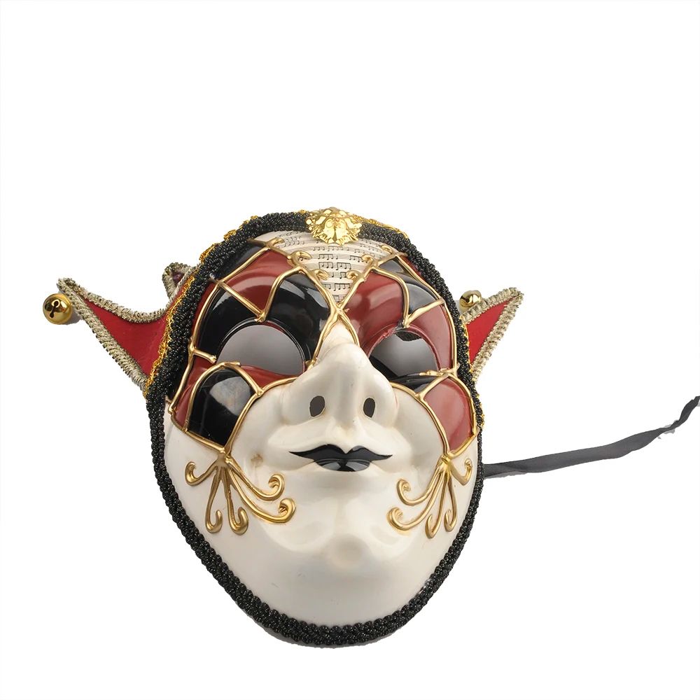 Venetian Comedy Mask Exquisite Decoration Jester Masks