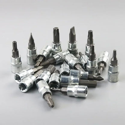 Jogo de Chaves Catraca Soquete 46 Peças para Motocicleta Encaixe 1/4 Pol. Kit Completo de Reparo Automotivo para Manutenção de Carros e Bicicletas da Amagi