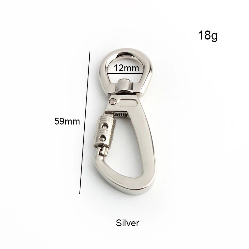 Dog Leash Clip Pets Carabiner Auto Locking Carabiner With Swivel Rotating Ring For Outdoor Keychain Pet Leash Hook Accessories