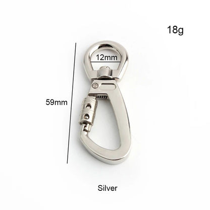 Dog Leash Clip Pets Carabiner Auto Locking Carabiner With Swivel Rotating Ring For Outdoor Keychain Pet Leash Hook Accessories