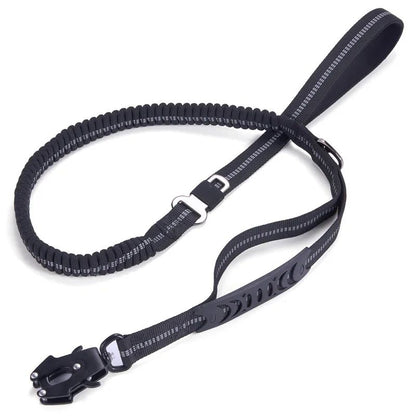 Coleiras para Cães Refletivas com Amortecedor e Cinto de Segurança para Carro para Cães Grandes Coleira de Cachorro Tática Resistente sem Puxar com Elástico