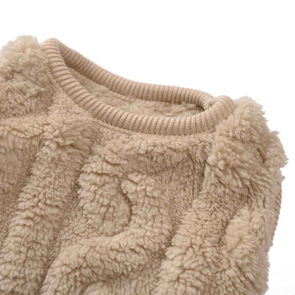 Fleece Warm Dog Cloth Sleeveless Soft Cozy Plush Vest Puppy Winter Overall for Small Medium Pet Sweatshirt  for Dog and Cat