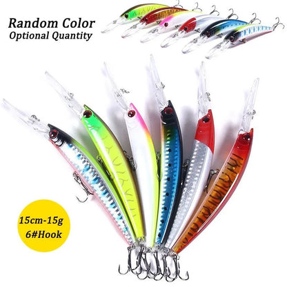 3/5/10 Peças Iscas de Pesca de Cores Mistas Crankbaits Conjunto Minnow Isca Lote Wobbler Baixo Swimbait Mar Natação Isca Dura Pesca