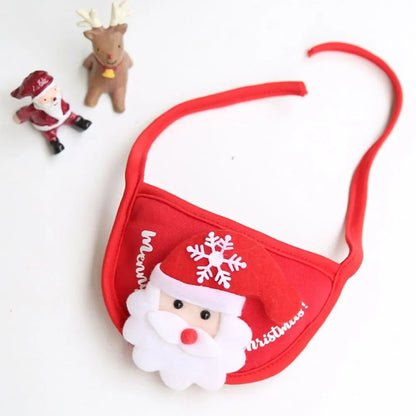 1Pcs Chapéu de Natal Engraçado para Cães, Babadores de Papai Noel para Animais de Estimação, Fantasia de Cosplay para Festa de Ano Novo, Boné de Filhote, Cachecol para Gatos Fofos, Acessórios de Roupa, Presente
