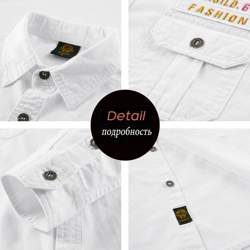 Spring Autumn New Men Long Sleeve Cargo Polo Shirt Casual Fashion Cotton Shirt Male Tactic Military Embroidery Tops