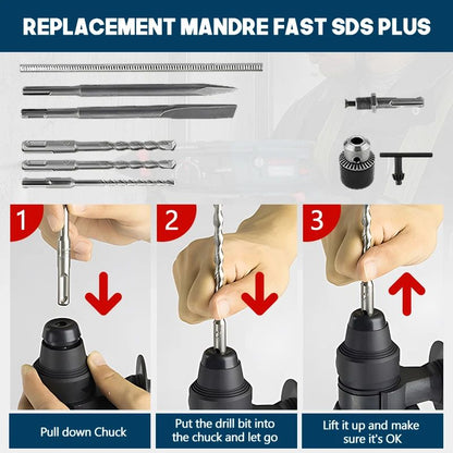 Martelo de impacto elétrico industrial Bosch GBH28 Furadeira de martelo de alta potência profissional para concreto