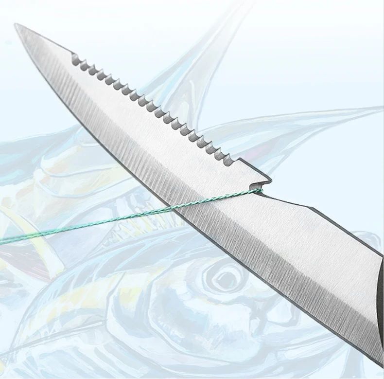 Faca Afiada para Peixe Cabo Oco de Plástico Faca de Filé de Peixe Faca de Desossar Aço Inoxidável Cutelo de Carne Descascador de Frutas de Cozinha
