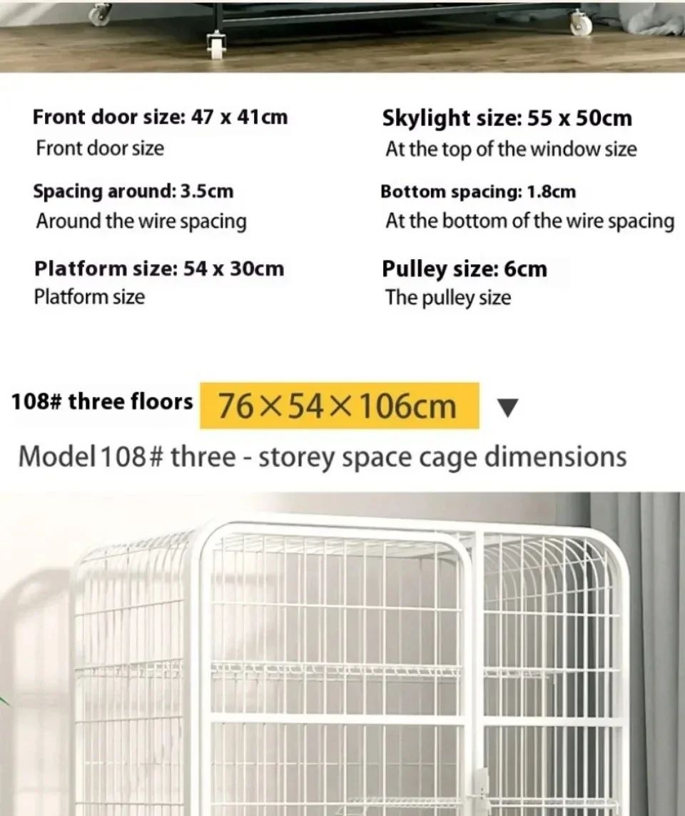 Villa para Gatos de Dois Andares Interna Extra Grande Espaço Livre Gaiola para Pets Casa de Escalada para Gatinhos Villas para Gatos Castelo para Gatos com Banheiro Integrado
