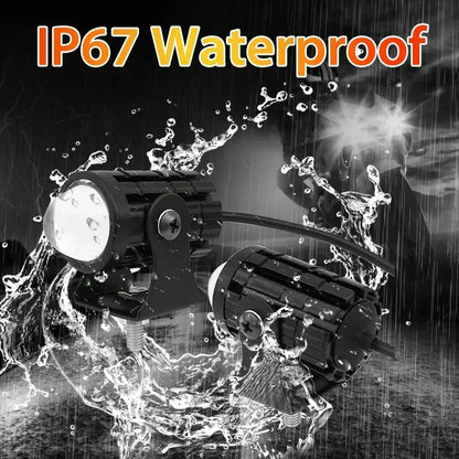 Super Bright Motorcycle LED Explorers Headlight Projector Fisheye Lens LED Moto Fog Auxiliary Motorcycle Headlight