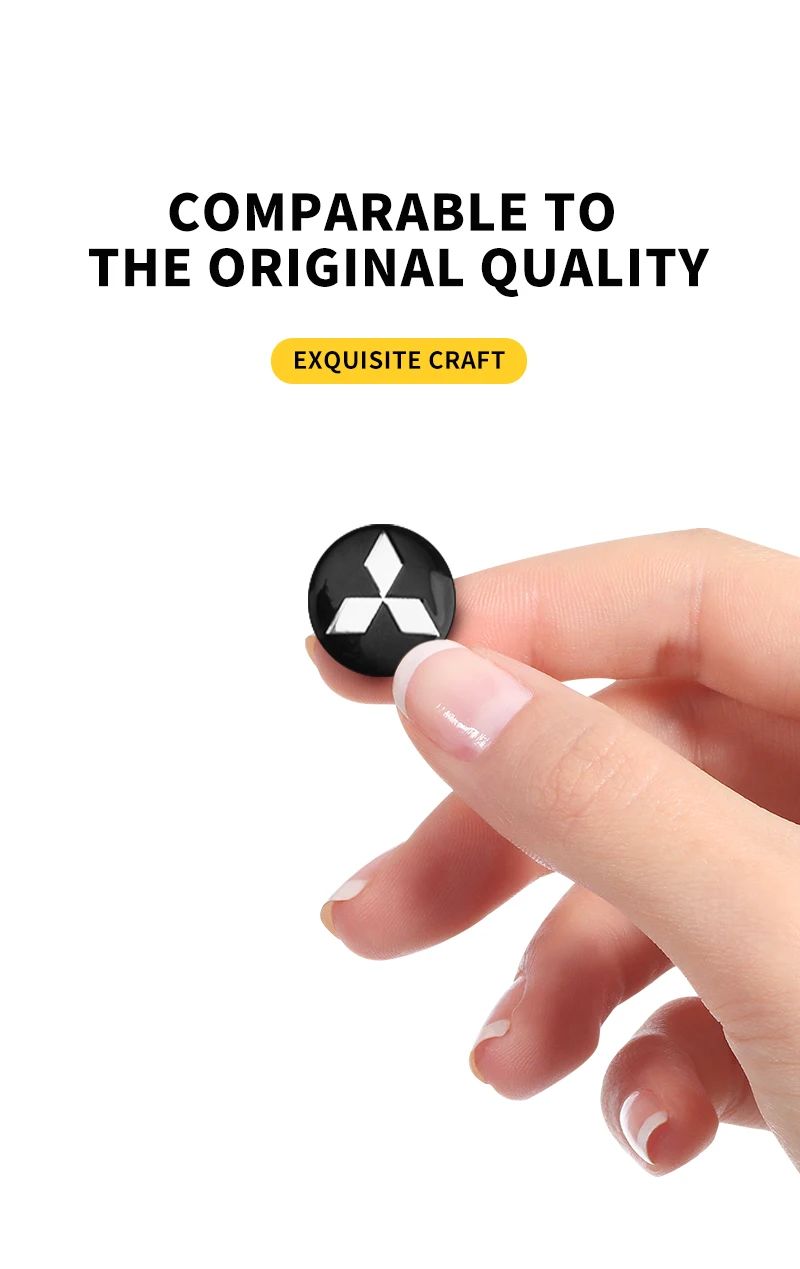 Emblema de 14mm para Chave de Carro, Adesivos para Chave de Carro de Reposição para Mitsubishi Logo ASX Outlander Lancer Pajero Eclipse Galant Mirage