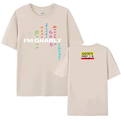 Katseye I'm Gnarly T-shirt Korean Girls Band Printing Tshirt Camiseta Cotton Short Sleeve Female T Shirt Summer Casual Women Tee