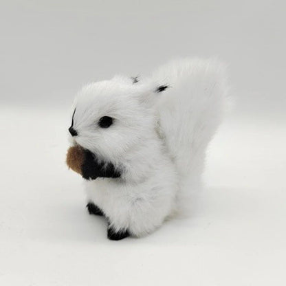Simulation Squirrel Animal Figurines Christmas Artificial Squirrel Ornament Christmas New Year Party Desktop Decoration