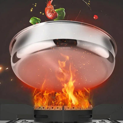Panela de Fritura Antiaderente Giyoca Honeycomb Wok Não Revestida Aço Inoxidável 316 Utensílios de Cozinha Domésticos Multifuncionais Universais para Fogões