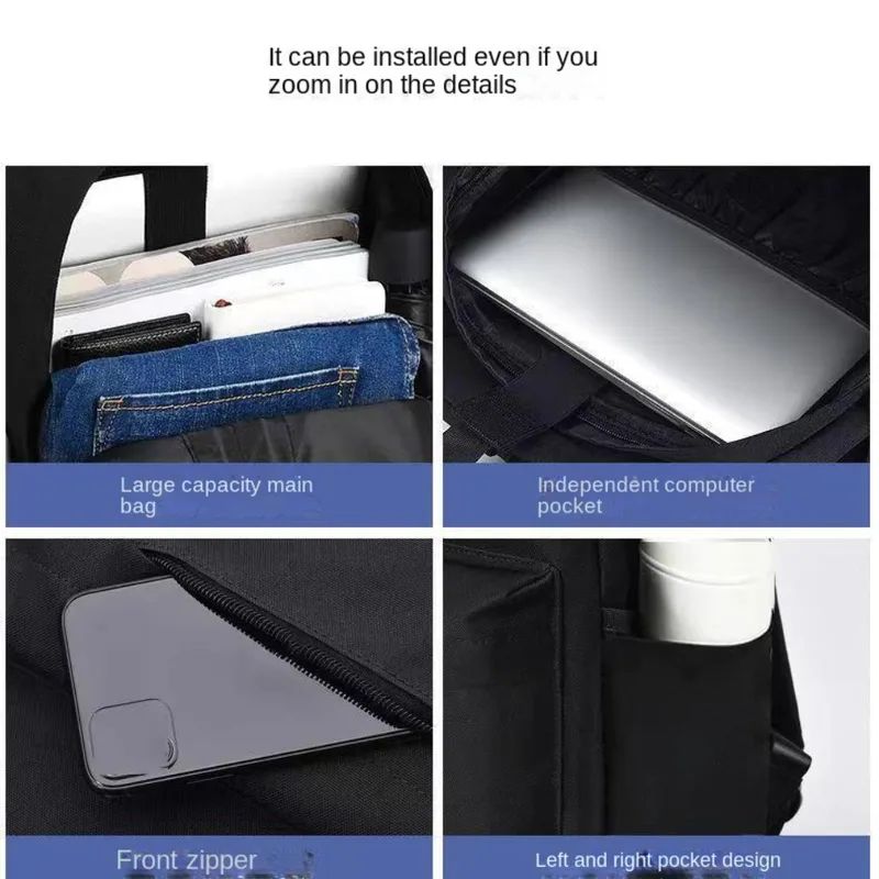 Mochila Masculina Casual Minimalista Versátil Mochila de Grande Capacidade Escolar para Estudantes Computador Bolsa de Viagem Mochila Unissex Lavável