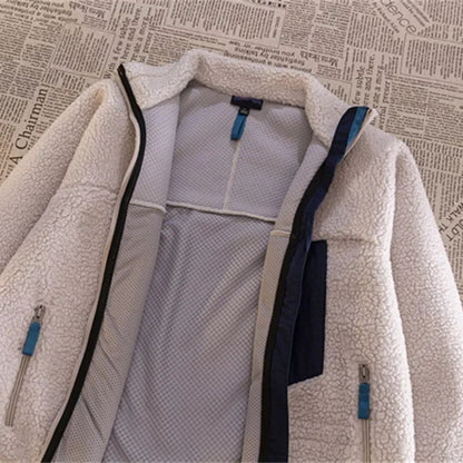 Fashion Casual Women Jackets Thickened Warm Loose Coats Male Female Fleece Coat Comfortable Streetwear Outdoors Autumn Winter