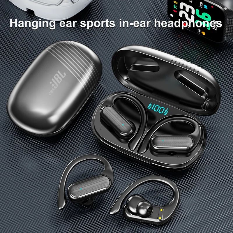 Para Fones de ouvido sem fio CB&JBL Bluetooth TWS A520 Fones de ouvido intra-auriculares Gancho de orelha Fone de ouvido para jogos Controle de toque esportivo com microfone