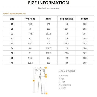 Men's Fleece Straight Leg Jeans Winter Thick Warm Business Casual Velvet Pants Elastic Loose Trousers Outdoorwear