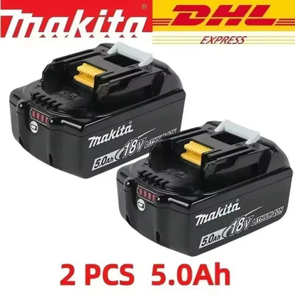 Bateria original Makita 18V 6.0Ah 5.0Ah recarregável BL1840 BL1830B BL1830B para ferramentas elétricas, carregador Makita 18V