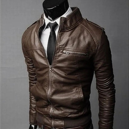 MRMT 2025 Brand New Men's  Motorcycle Leather Jacket Slim Men Leather Jacket Outer Wear Clothing For Male Garment Man Jackets