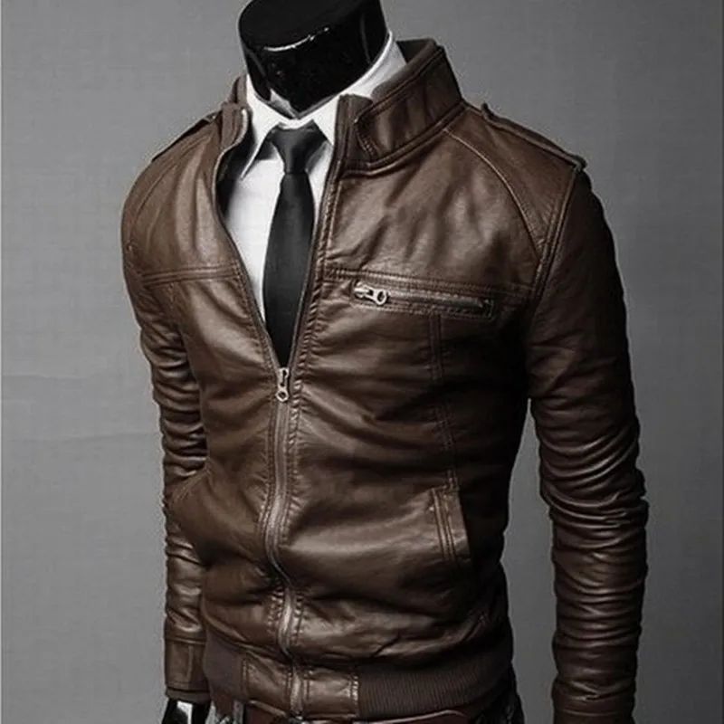 MRMT 2025 Brand New Men's  Motorcycle Leather Jacket Slim Men Leather Jacket Outer Wear Clothing For Male Garment Man Jackets