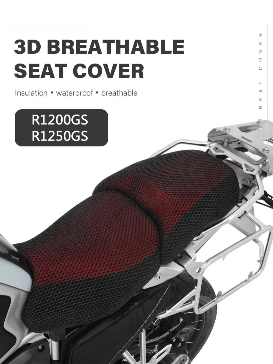 2004-2023 Para BMW R1200GS R1250GS LC Adventure R 1250 GS 1200 Rally ADV Capa de Assento de Moto Confortável para assentos traseiro e dianteiro