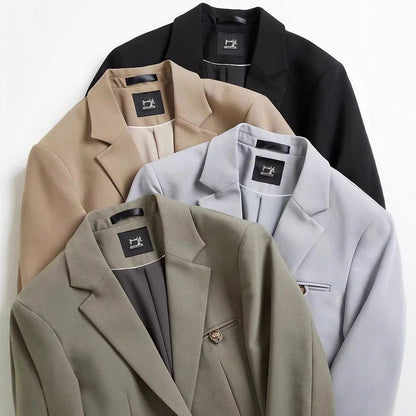 Casual Drapey Suit Set Men's Stylish Complete Set Cool College Students Street Fashion Korean Version Autumn Winter Suit