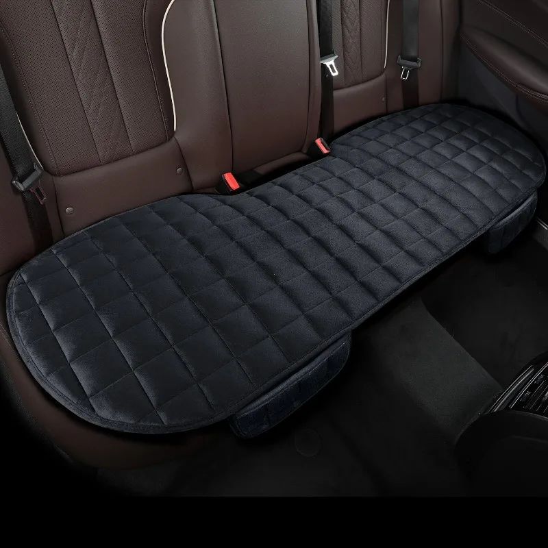 Car Seat Cover Front Rear Flocking Cloth Cushion Non Slide Winter Auto Protector Mat Pad Keep Warm Universal Fit Truck Suv Van