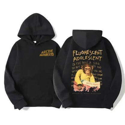 Retro Rock Arctic Monkey Music Band Men Plussize Hooded Sweatshirt Retro Y2k Hip Hop Punk Heavy Metal Street Casual Clothing Top