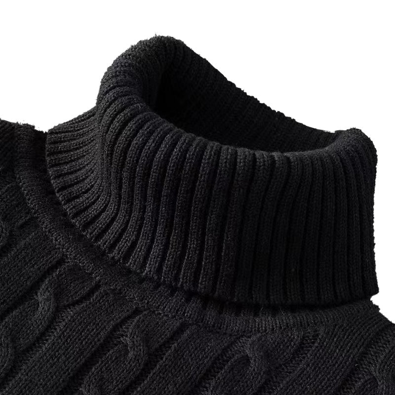 Winter Turtleneck Sweater New Men's Casual Rollneck Knitted Swatshirts Warm Men Jumper Wool Autum Sweaters
