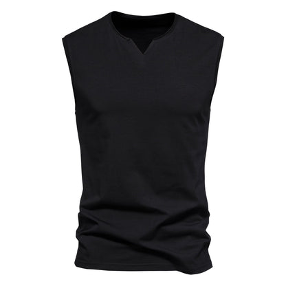 Men's Workout Tank Tops Athletic Training Gym Shirts Vest Cotton Sleeveless T-Shirt
