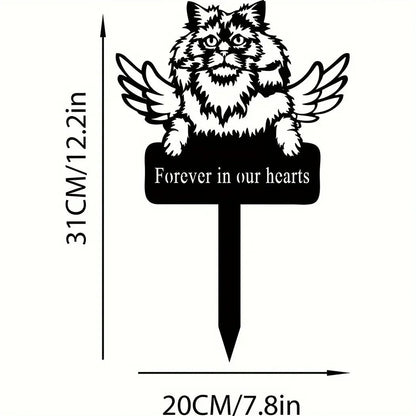 Exclusive Cute Cat Garden Decorative Silhouette - Tiki-Inspired Cat Family Garden Stakes | Perfect Outdoor Statues for Garden