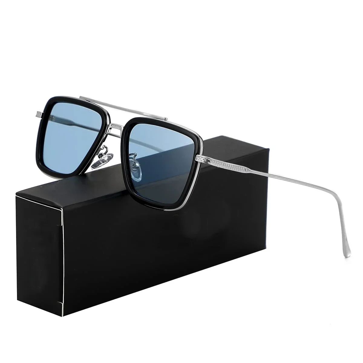 Óculos de Sol Infantis Polarizados de Luxo Estilo Tony Stark Óculos de Sol Quadrados para Crianças Meninos Meninas Oculos Retrô Homem de Ferro