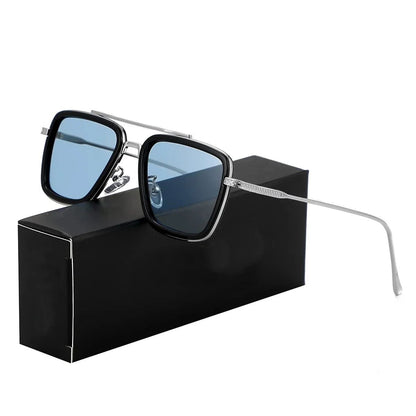 Óculos de Sol Infantis Polarizados de Luxo Estilo Tony Stark Óculos de Sol Quadrados para Crianças Meninos Meninas Oculos Retrô Homem de Ferro