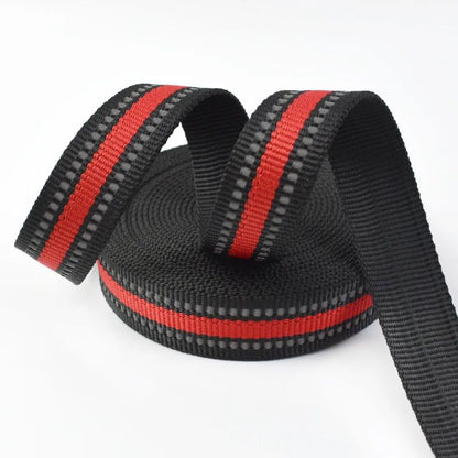 15/20/25mm Reflective Ribbon Tape 5/10M Nylon Webbing Bag Shoulder Strap To The Meter Dog Collar Polyester Binding Belt Supplies
