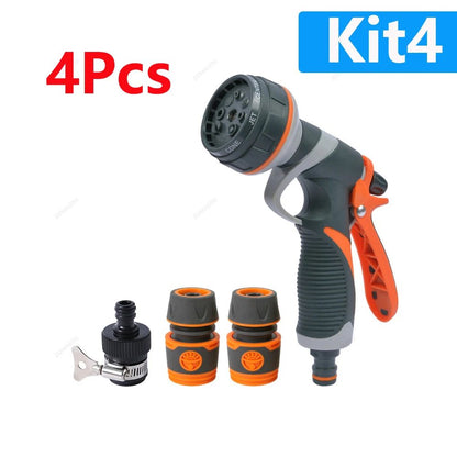 1-5 Unidades Pistola de Rega para Jardim 8 Modos Pulverizador de Alta Pressão Bico de Irrigação Ajustável para Plantas Gramado Quintal Aspersor de Rega