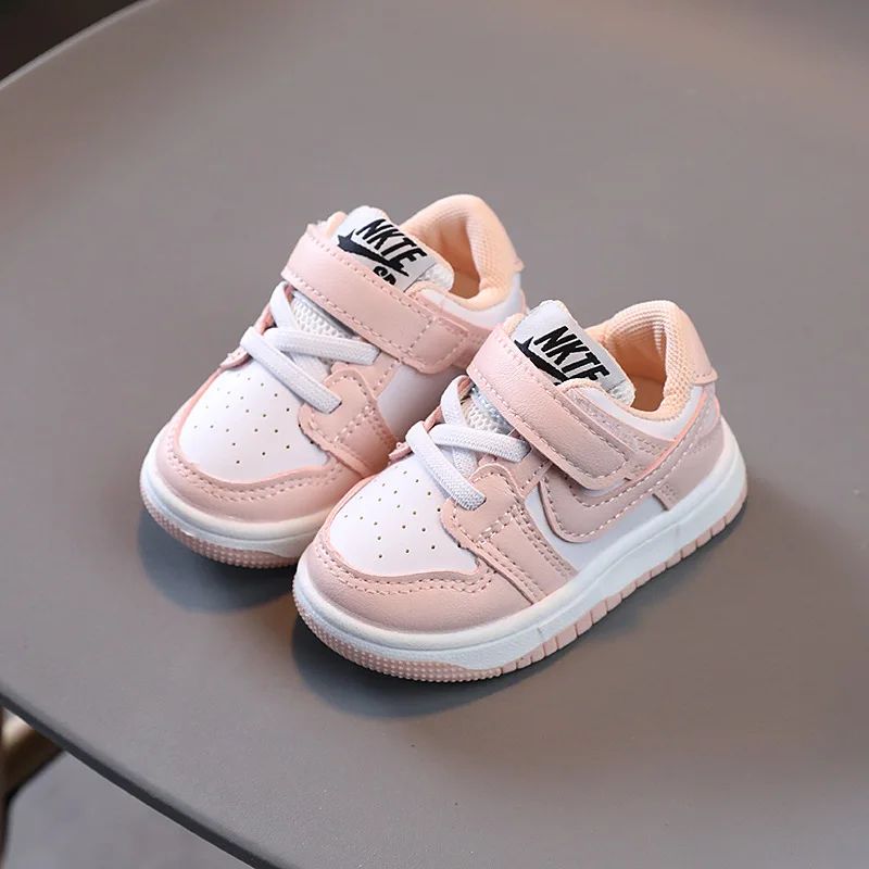 Fashion Little White Shoes Light Casual Shoes Baby Rubber Sole Anti Slip Shoes Sneakers Running Shoes Student Shoes Boys Girls
