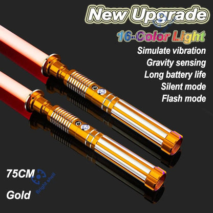Metal Lightsaber Sword Toys RGB Light Saber 15Color Change Kids Soundfonts Force FX FOC Blaster Toys Jedi Sword Gift