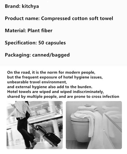 Bathroom Compressed Towel Disposable Capsules Towels Magic Face Care Tablet Non Woven Travel Portable Cloth Wipes Paper Tissue